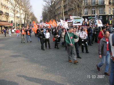 Demonstrationszug Bv.Haussmann-Rue d.l. Boetie