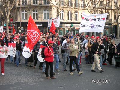 Demonstrationszug Nuernberg in die R.d.l.Boetie